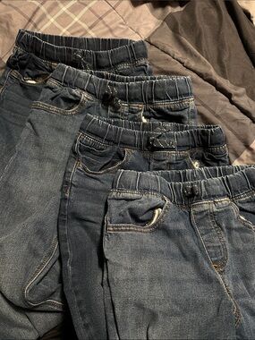 jumping beans  Elastic Waist Dark Blue Jeans - Set of 4